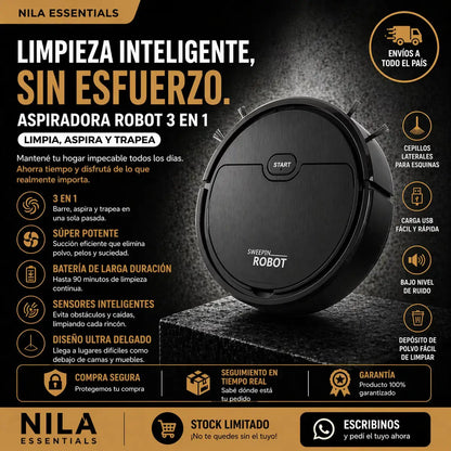 ASPIRADORA ROBOT 3 EN 1